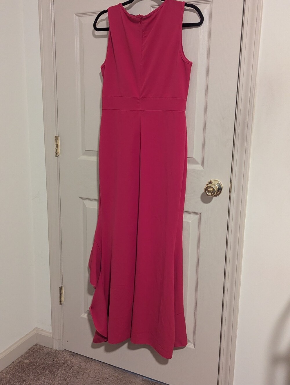 Pink Ruffle-Front Evening Dress - Picture 5 of 5